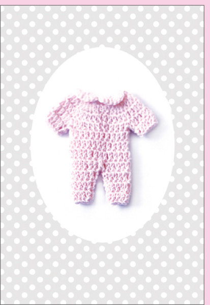 Umschlagkarte Baby // rosa